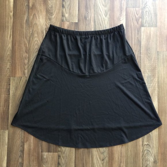 NY Collection Hi-Low Drop Elastic Waist Skirt - Picture 5 of 5